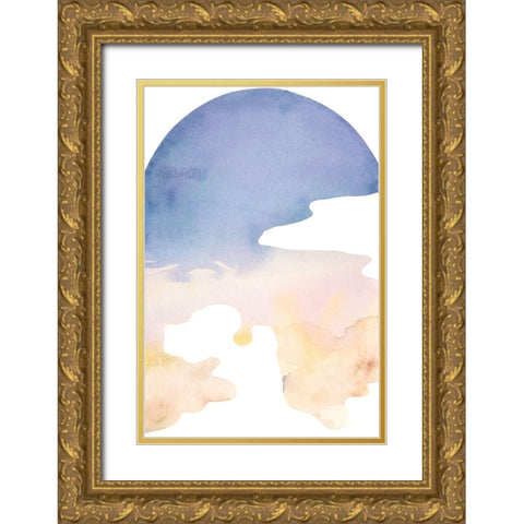 Cross Country Abstraction IV Gold Ornate Wood Framed Art Print with Double Matting by Chabot, Natasha