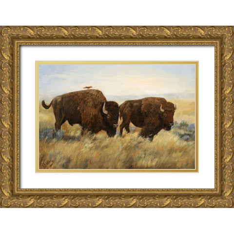 Hitchhiker I Gold Ornate Wood Framed Art Print with Double Matting by Winkler, Kathy