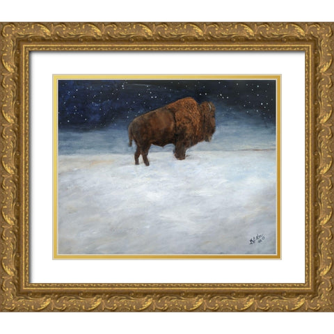 Journey Through the Snow I Gold Ornate Wood Framed Art Print with Double Matting by Winkler, Kathy