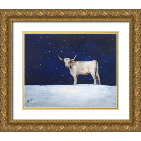 Journey Through the Snow III Gold Ornate Wood Framed Art Print with Double Matting by Winkler, Kathy