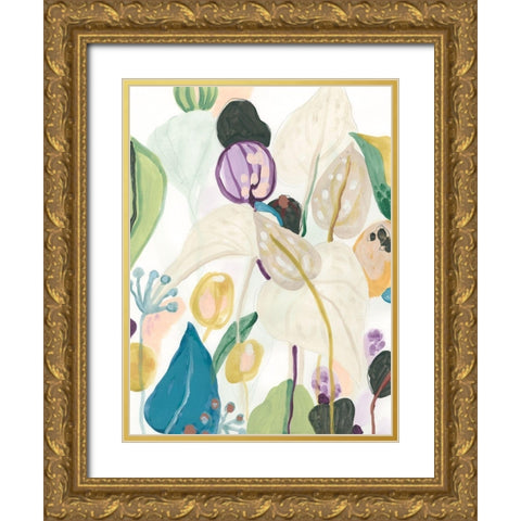 Wild Tropics I Gold Ornate Wood Framed Art Print with Double Matting by Vess, June Erica