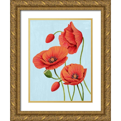 Poppy Topple II Gold Ornate Wood Framed Art Print with Double Matting by Popp, Grace