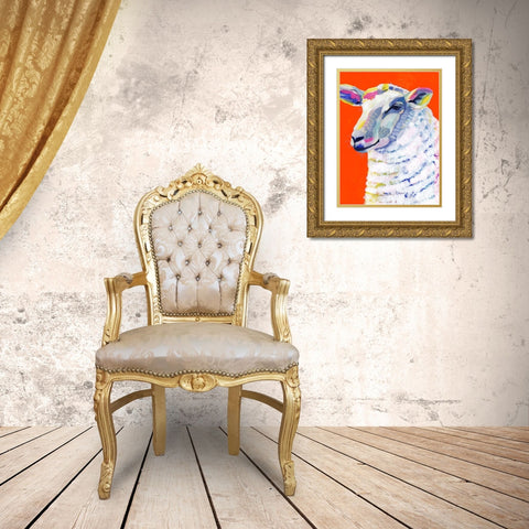 Animal Party II Gold Ornate Wood Framed Art Print with Double Matting by Borges, Victoria