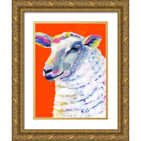 Animal Party II Gold Ornate Wood Framed Art Print with Double Matting by Borges, Victoria