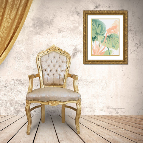 Blush Breeze I Gold Ornate Wood Framed Art Print with Double Matting by Vess, June Erica