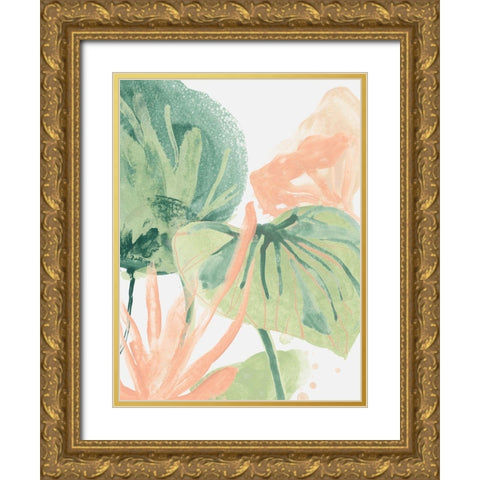 Blush Breeze I Gold Ornate Wood Framed Art Print with Double Matting by Vess, June Erica