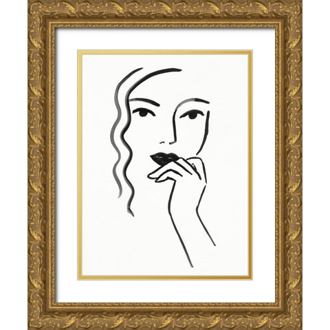 Athene II Gold Ornate Wood Framed Art Print with Double Matting by Borges, Victoria