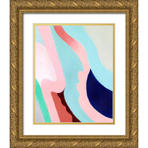 Pastel Highlands II Gold Ornate Wood Framed Art Print with Double Matting by Popp, Grace