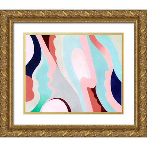 Pastel Highlands V Gold Ornate Wood Framed Art Print with Double Matting by Popp, Grace