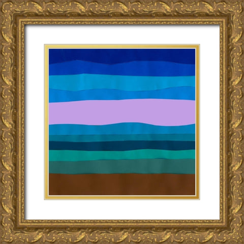 Blue Ridge Abstract I Gold Ornate Wood Framed Art Print with Double Matting by Ludwig, Alicia