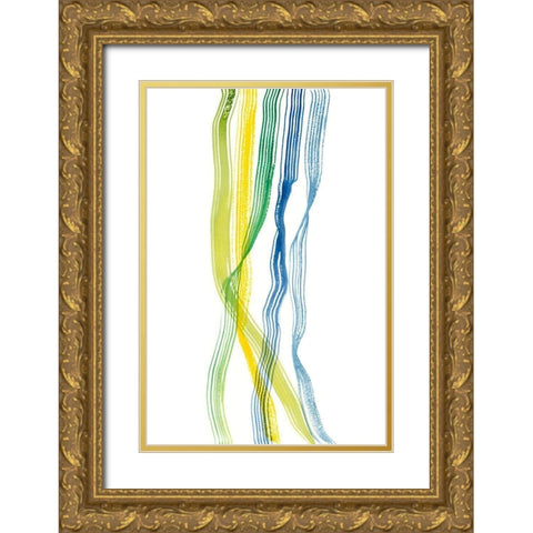 Ribboned I Gold Ornate Wood Framed Art Print with Double Matting by Ludwig, Alicia