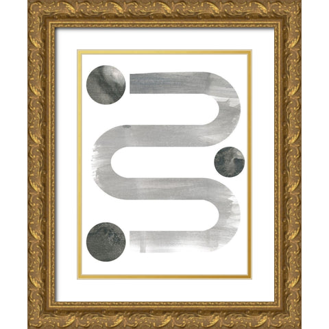 Lunar Maze I Gold Ornate Wood Framed Art Print with Double Matting by Vess, June Erica