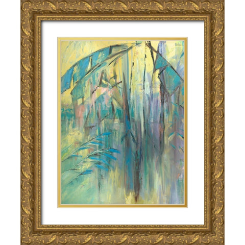 Pastel Jungle Spectrum I Gold Ornate Wood Framed Art Print with Double Matting by Wilkins, Suzanne
