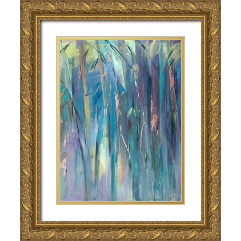 Pastel Jungle Spectrum II Gold Ornate Wood Framed Art Print with Double Matting by Wilkins, Suzanne