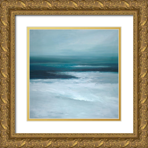 Night Beach Gold Ornate Wood Framed Art Print with Double Matting by Wilkins, Suzanne