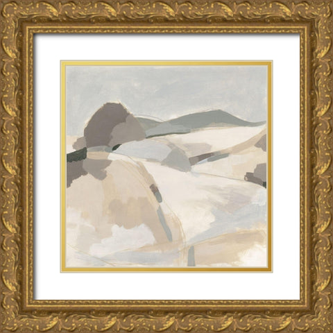 Quiet Valley I Gold Ornate Wood Framed Art Print with Double Matting by Vess, June Erica