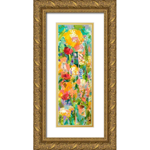 Lime Garden I Gold Ornate Wood Framed Art Print with Double Matting by Grim, Tara Funk