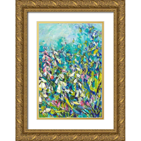 Joy in the Garden II Gold Ornate Wood Framed Art Print with Double Matting by Grim, Tara Funk