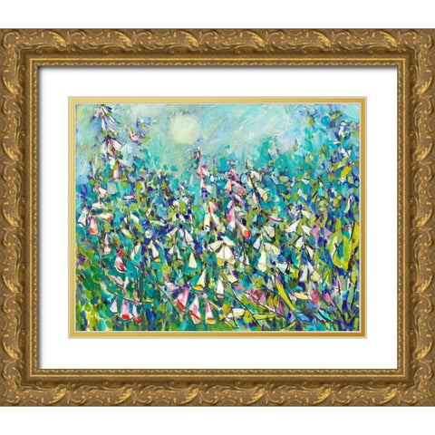 Joy in the Garden III Gold Ornate Wood Framed Art Print with Double Matting by Grim, Tara Funk
