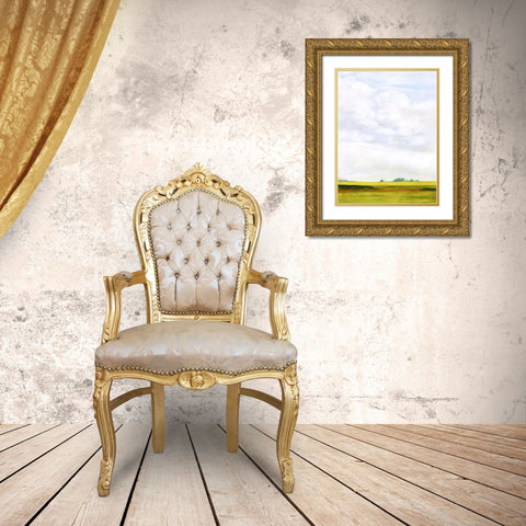 Field Walk I Gold Ornate Wood Framed Art Print with Double Matting by Borges, Victoria