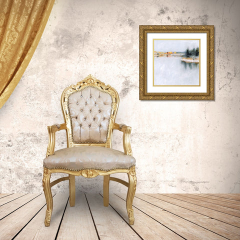 Winter Horizon II Gold Ornate Wood Framed Art Print with Double Matting by Borges, Victoria