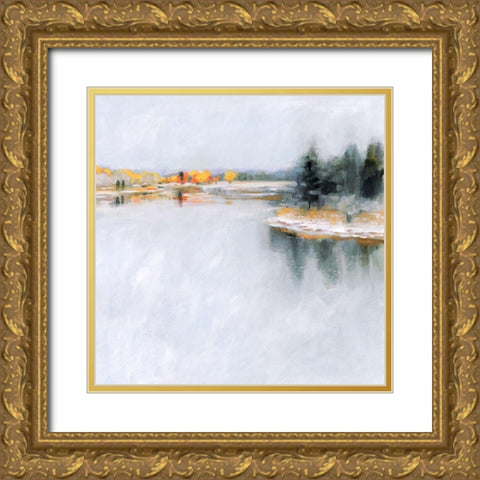 Winter Horizon II Gold Ornate Wood Framed Art Print with Double Matting by Borges, Victoria