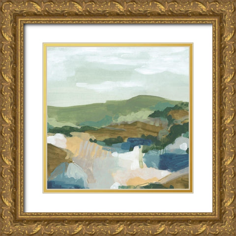 Plein Air Primitive II Gold Ornate Wood Framed Art Print with Double Matting by Vess, June Erica