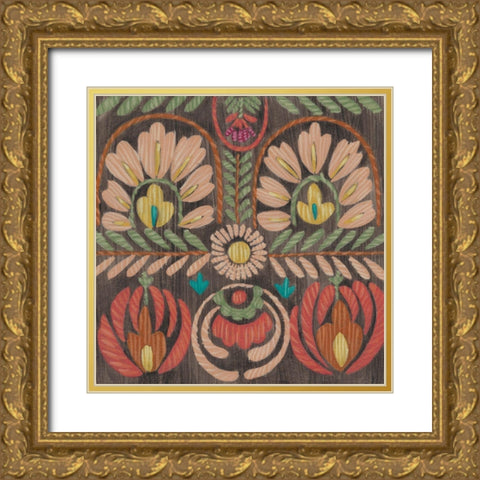 Folklore I Gold Ornate Wood Framed Art Print with Double Matting by Zarris, Chariklia