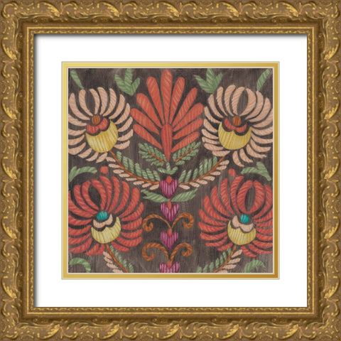 Folklore III Gold Ornate Wood Framed Art Print with Double Matting by Zarris, Chariklia