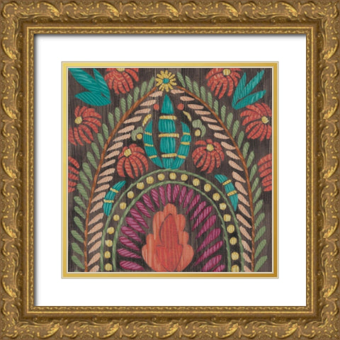 Folklore IV Gold Ornate Wood Framed Art Print with Double Matting by Zarris, Chariklia