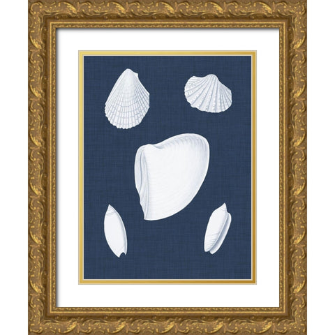 Coquillages Blancs VI Gold Ornate Wood Framed Art Print with Double Matting by Vision Studio