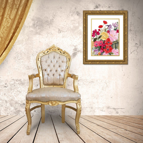Rainy Day Bouquet II Gold Ornate Wood Framed Art Print with Double Matting by Popp, Grace