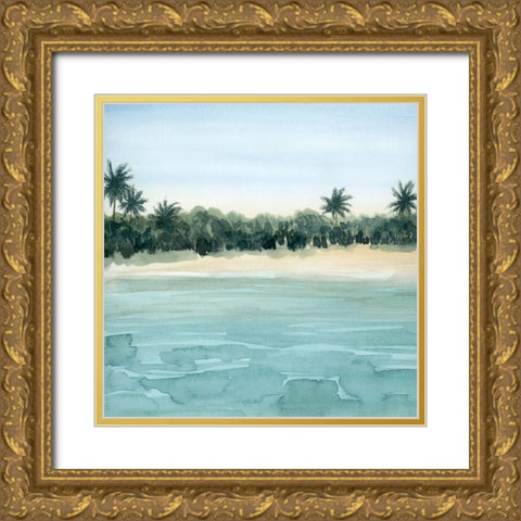 Paradis I Gold Ornate Wood Framed Art Print with Double Matting by Popp, Grace