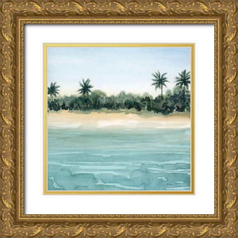 Paradis II Gold Ornate Wood Framed Art Print with Double Matting by Popp, Grace