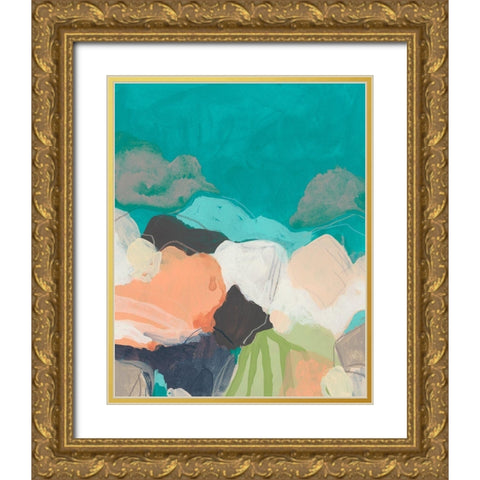 Quirkscape I Gold Ornate Wood Framed Art Print with Double Matting by Vess, June Erica