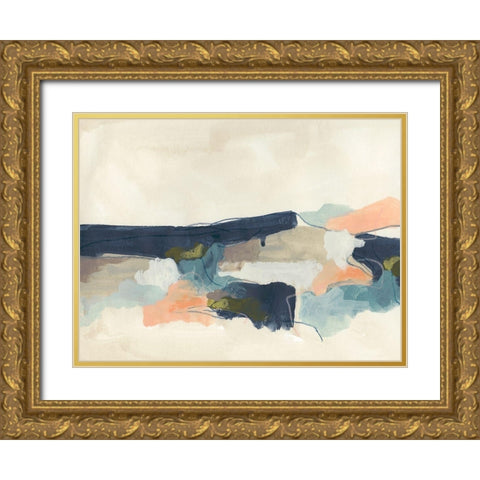 Palette Horizon II Gold Ornate Wood Framed Art Print with Double Matting by Vess, June Erica