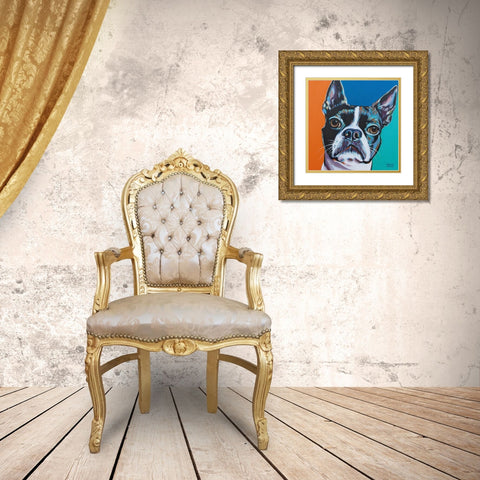 Dog Friend III Gold Ornate Wood Framed Art Print with Double Matting by Vitaletti, Carolee