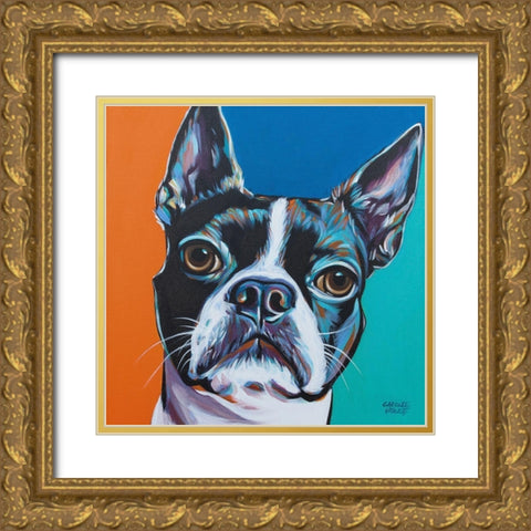 Dog Friend III Gold Ornate Wood Framed Art Print with Double Matting by Vitaletti, Carolee