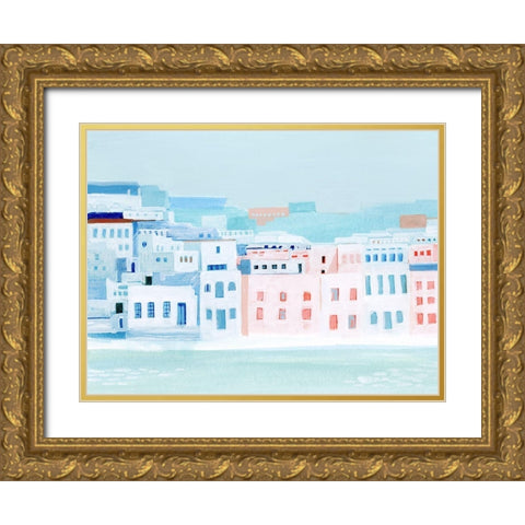 Fishing Town I Gold Ornate Wood Framed Art Print with Double Matting by Popp, Grace