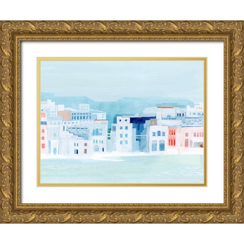 Fishing Town II Gold Ornate Wood Framed Art Print with Double Matting by Popp, Grace