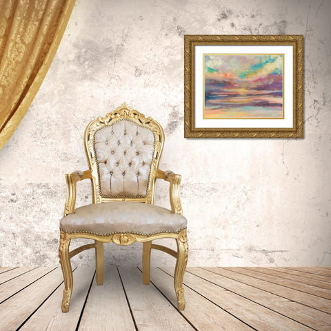 Sunset Light II Gold Ornate Wood Framed Art Print with Double Matting by Goldberger, Jennifer