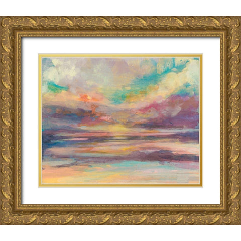 Sunset Light II Gold Ornate Wood Framed Art Print with Double Matting by Goldberger, Jennifer
