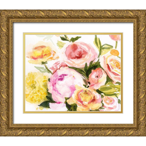 Loose Arrangement IV Gold Ornate Wood Framed Art Print with Double Matting by Borges, Victoria