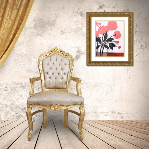 Flower Screen II Gold Ornate Wood Framed Art Print with Double Matting by Popp, Grace