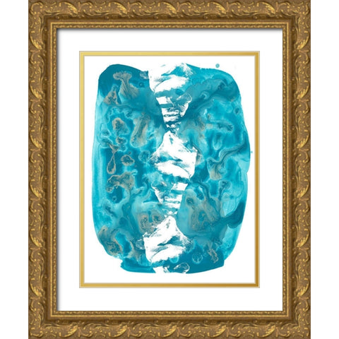 Seaside Shapes III Gold Ornate Wood Framed Art Print with Double Matting by Vess, June Erica