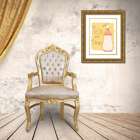 Potty Pun II Gold Ornate Wood Framed Art Print with Double Matting by Vess, June Erica