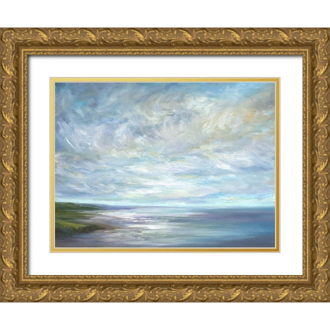 Crosswinds Gold Ornate Wood Framed Art Print with Double Matting by Finch, Sheila