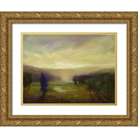 Carried by the Light Gold Ornate Wood Framed Art Print with Double Matting by Finch, Sheila