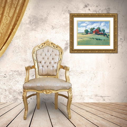 Rural Farmland I Gold Ornate Wood Framed Art Print with Double Matting by OToole, Tim