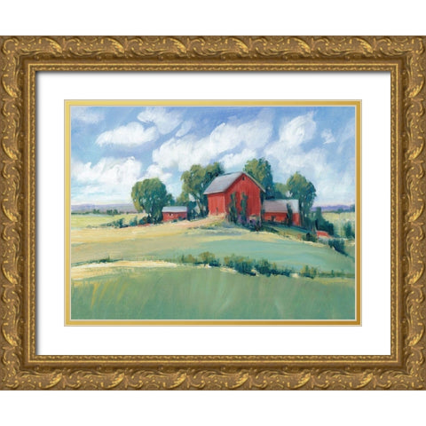 Rural Farmland I Gold Ornate Wood Framed Art Print with Double Matting by OToole, Tim